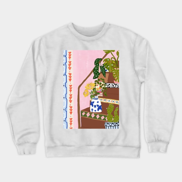 Bohemian Stairs Crewneck Sweatshirt by aljahorvat